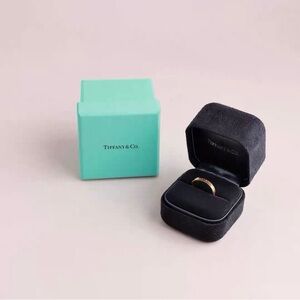 Tiffany & Co. Gold Ring with Black Velvet Box